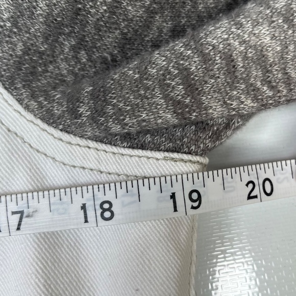 Free People Distressed Knit / Denim Jacket, Gray / White Jean, Medium - Picture 13 of 17